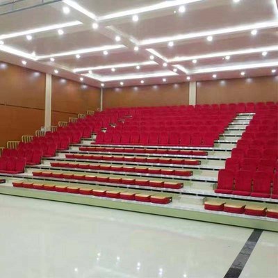 室外剧场活动座椅可移动看台座椅 电动伸缩看台篮球馆座椅剧院