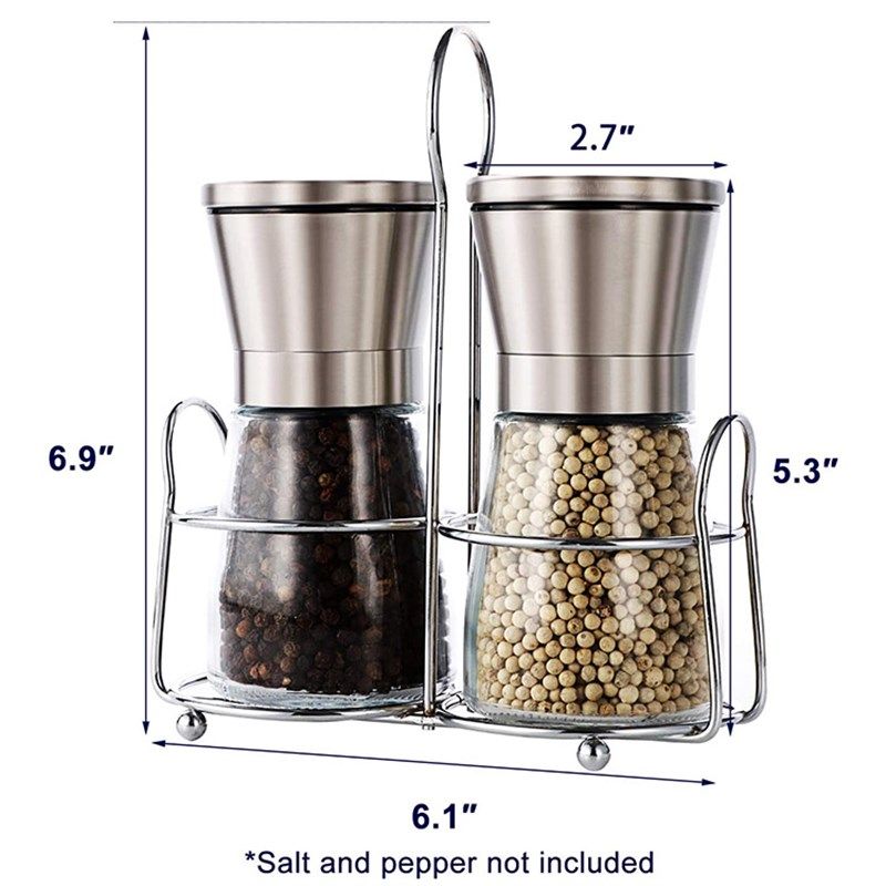 跨境304不锈钢胡椒研磨器套装 现货手动黑胡椒粉花椒海盐研磨瓶,厨房/烹饪用具,调味瓶罐/调料研磨器,淘宝优惠券,粉丝福利购,淘宝优惠卷