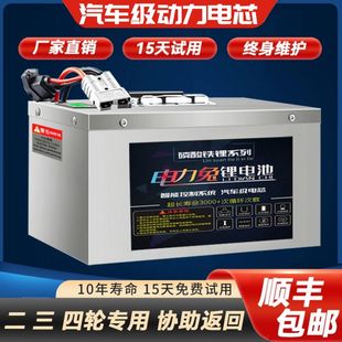 新款宁德电动车磷酸铁锂电池48v60v72伏三四轮车大容量专用三元锂