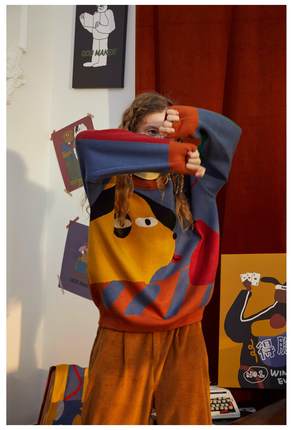 Harajuku BF loose soft Winter Design Women Pullover Sweater