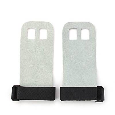 1Pair Cowhide Hand Grips Gymnastics Leather Gloves Anti-Skid