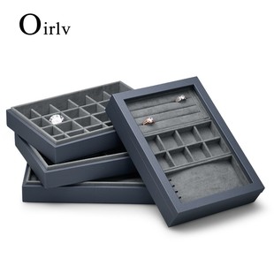 Jewelry Organizer Ring Necklace Leather Box OIRLV Earr Case