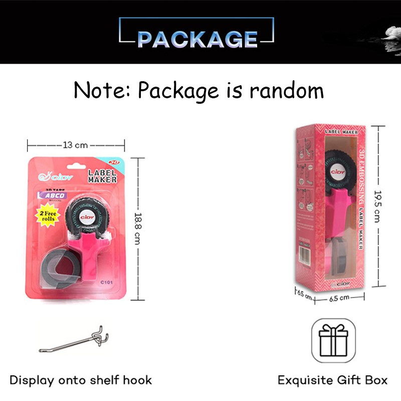 Black Embossing Label Maker for MOTEX E101 Upgrade Version