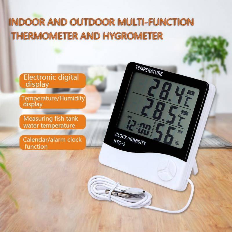 LCD Digital Temperature Humidity Meter HTC-1 HTC-2 Home Indo