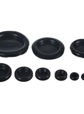 130pcs/Set Cable Blanking Grommet Rubber Closed Grommets Ass