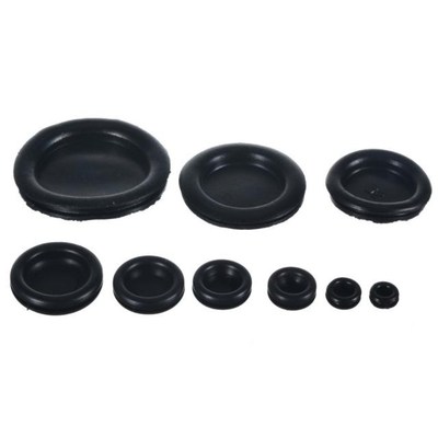 130pcs/Set Cable Blanking Grommet Rubber Closed Grommets Ass
