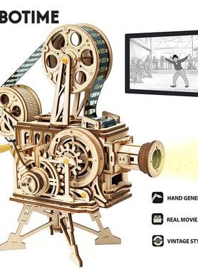 Robotime ROKR Hand Crank Projector Classic Film Vitascope 3
