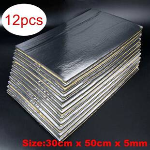 12Pcs 30cm X 50cm 5mm Car Sound Proof Deadening Upgarded C