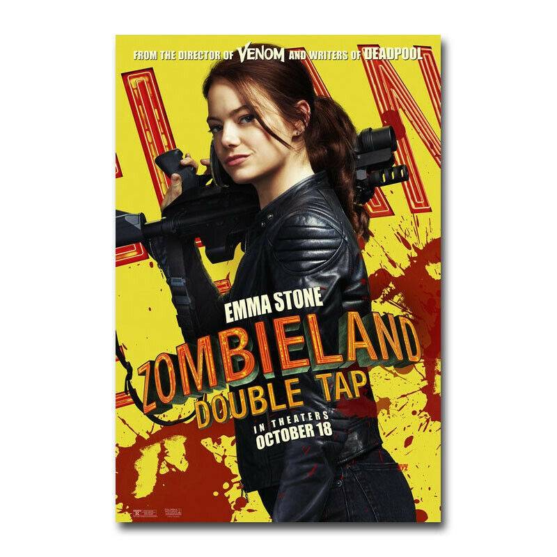 Zombieland 2 Double Tap Character Movie 3 Silk Fabric Wall