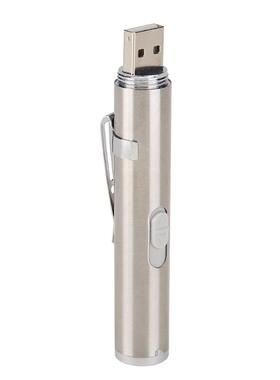 2 in1 USB Rechargeable LED Flashlight Mini LED Torch Waterp