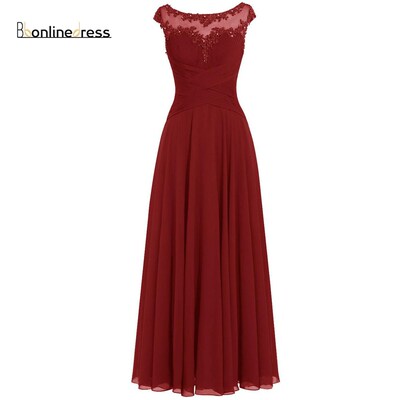 Bbonlindress Royal Blue Evening Dress Lace Pleat Chiffon A
