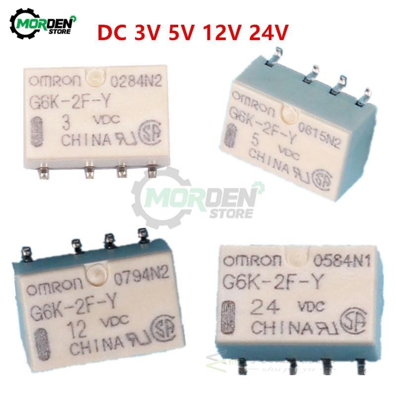 SMD DC 3V 5V 12V 24V G6K 2F Y Signal Relay 8PIN G6K 2F Y 3V