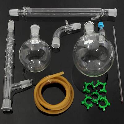 1000ml Distillation Apparatus Lab Chemistry Glassware Kit Se
