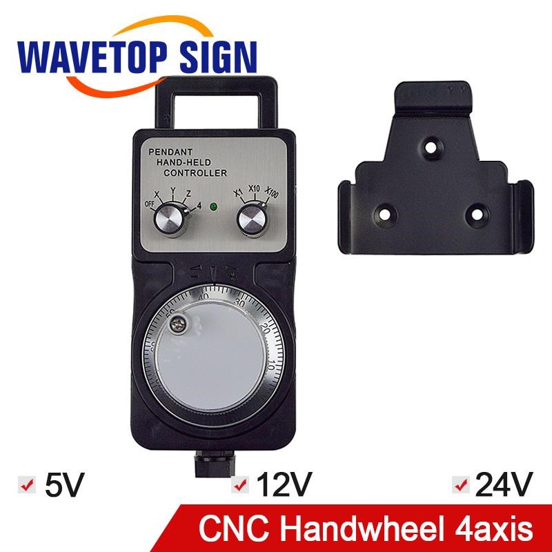 4 Axis 5v 12v 24v Pendant Handwheel Manual Pulse Generator M