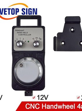 4 Axis 5v 12v 24v Pendant Handwheel Manual Pulse Generator M