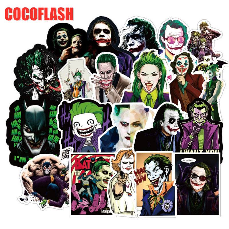 10/100Pcs/set The Joker Cartoon ers DIY TOY Motorcycle Bicy