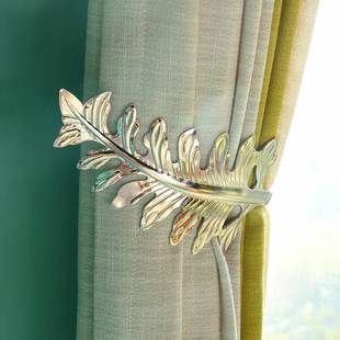 Wall Tie Back For Home Curtain Hook U Shaped Leaves Design