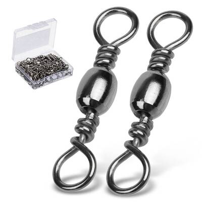 DONQL 50/100pcs Bearing Swivel Fishing Connector 1#-14# Fish