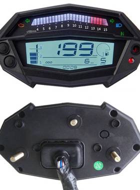 niversal Motorcycle Speedometer LCD Screen Odometer Gauge Sp