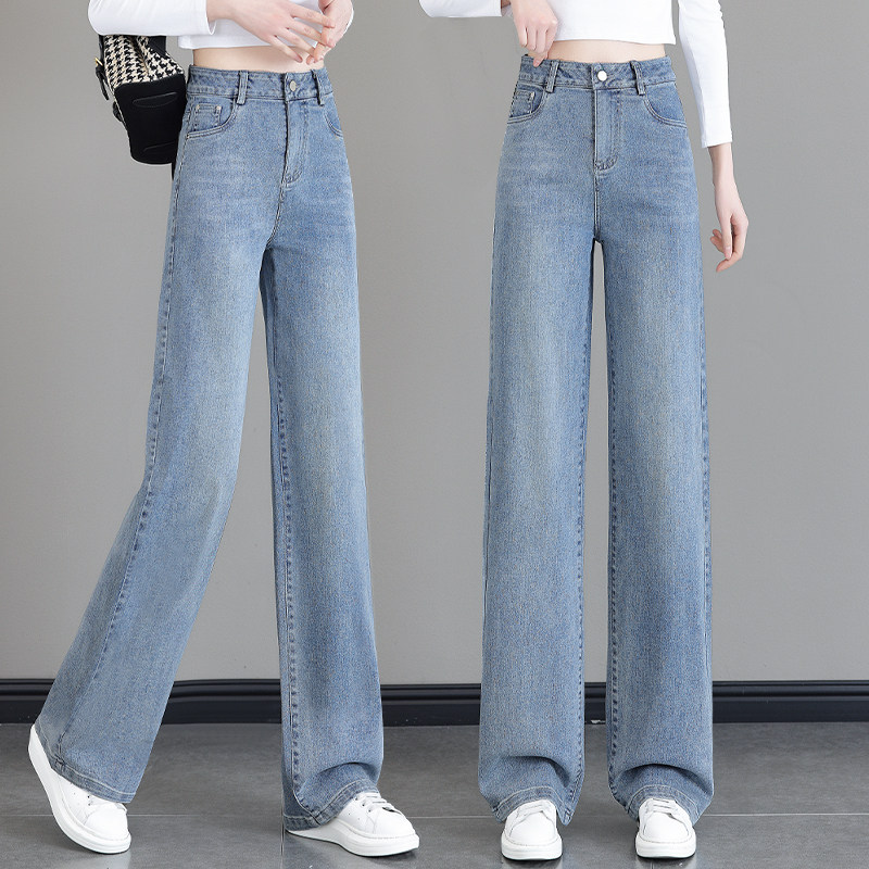浅色阔腿女春秋季新款2024年显瘦垂感小个子宽松直筒裤,女装/女士精品,大码裤装,淘宝优惠券,粉丝福利购,淘宝优惠卷