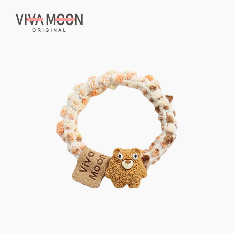 可爱小熊发绳日韩可爱高马尾头绳奶萌甜美发圈头饰ins风小肠圈