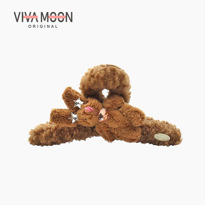 毛绒卡通小兔子抓夹可爱简约大抓韩国东大门发饰后脑勺鲨鱼夹头饰