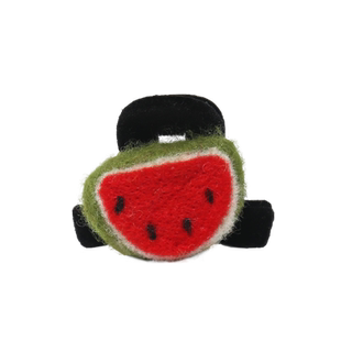 个性创意水果毛毡小抓夹女小号发抓鲨鱼夹刘海顶夹半扎发卡发饰品