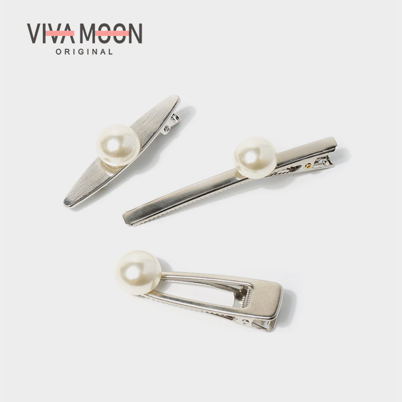 韩国高级感珍珠边夹女网红鸭嘴夹网红发卡侧边碎发夹子刘海夹头饰