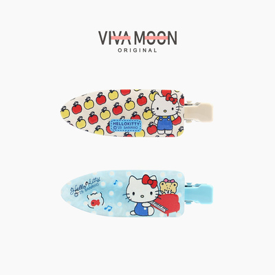 新款多巴胺印花猫咪无痕夹鸭嘴夹日系甜美卡通少女侧边发夹刘海夹