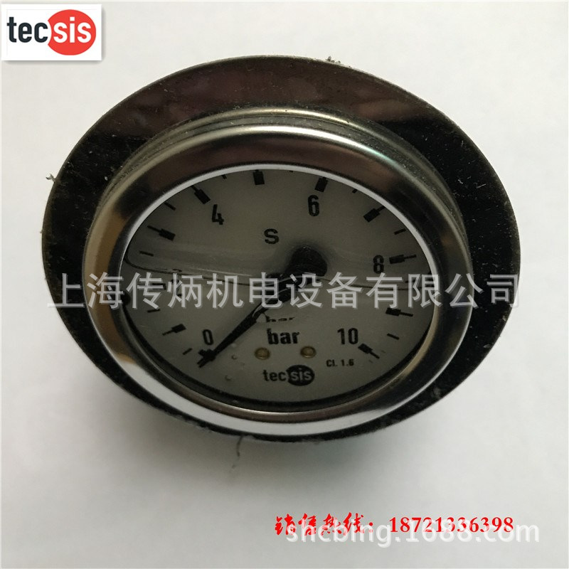供应德国tecsis原装压力表 耐震压力表 63表径P1453 0-10bar