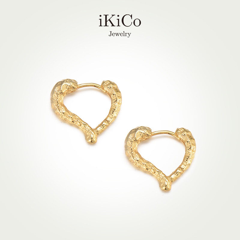 【新品】iKiCoJewelry熔岩心跳耳环爱心时尚高级秋冬耳钉女S925银,饰品/流行首饰/时尚饰品新,银饰耳饰,淘宝优惠券,粉丝福利购,淘宝优惠卷