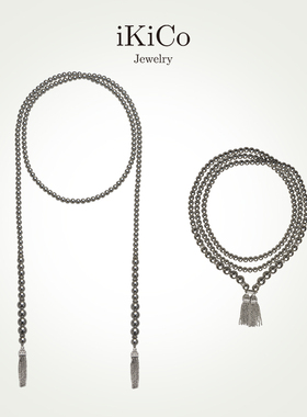iKiCo叠戴长款珍珠毛衣链24新款