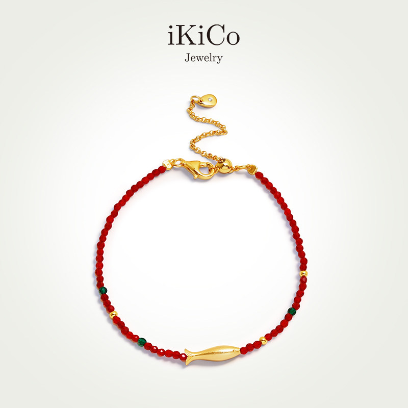 【新年礼物】iKiCoJewelry红运系列有鱼红色琉璃手链S925银高级,饰品/流行首饰/时尚饰品新,银饰手链,淘宝优惠券,粉丝福利购,淘宝优惠卷
