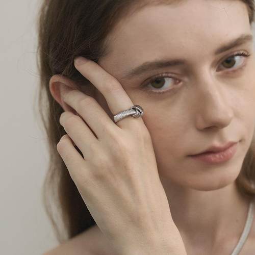 意大利弦线绳结女戒指博主同款