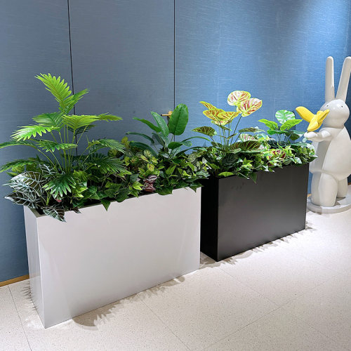 仿真绿植落地龟背叶户外花箱