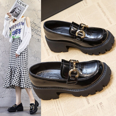 松糕英伦法式复古风春秋季制服鞋