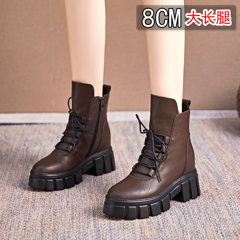 显瘦内增高马丁靴女2022年新款
