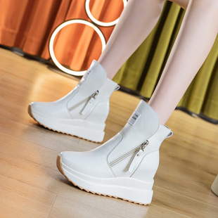 2025秋冬新款 厚底内增高9cm小个子马丁靴女英伦风短靴百搭休闲靴