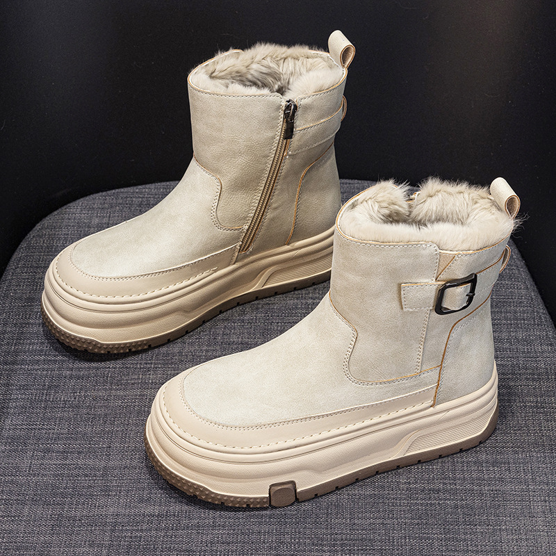 保暖厚底增高防滑保暖棉鞋