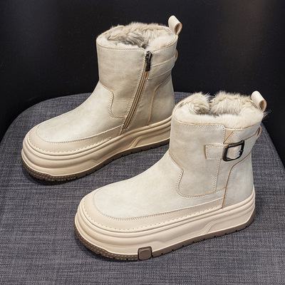 保暖厚底增高防滑保暖棉鞋