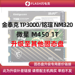 金泰克 TP3000/铭瑄 NM320/微星 M450 1T升级其他固态盘 单拍不发