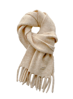 纯色围巾毛线针织女秋冬季