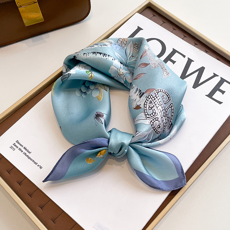 真丝桑蚕丝小方巾丝巾女春秋