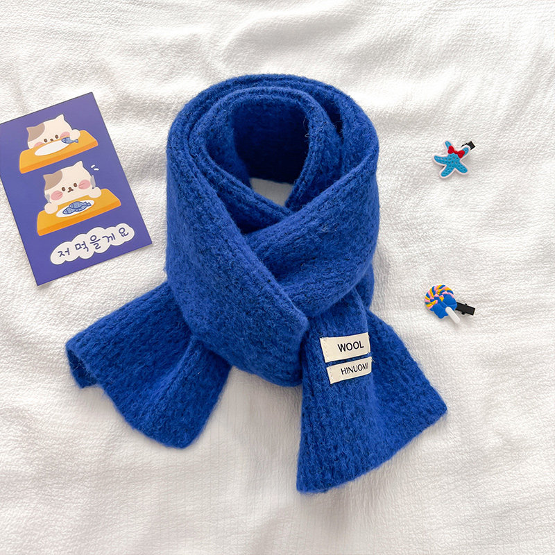 宝蓝色毛线针织儿童厚围巾女冬季宝宝保暖防风护颈短小围脖套男童,服饰配件/皮带/帽子/围巾,围巾/丝巾/披肩,淘宝优惠券,粉丝福利购,淘宝优惠卷