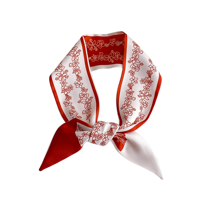 小长条细窄丝巾女红色短丝带发带飘带腰带搭配衬衫领巾薄围巾方巾