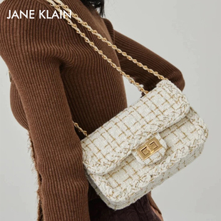 JANE KLAIN小香风链条包高级感单肩斜挎包小方包腋下包时尚女包