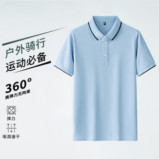 夏季 翻领POLO纯色丝光简约短袖 2025潮流商务T恤衫 男士 百搭 上衣衫