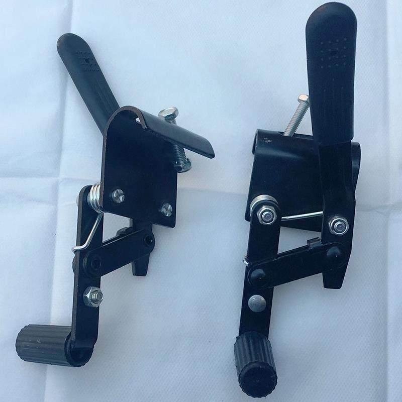 轮椅配件刹车上下孔螺丝固定后轮手闸手刹手动轮椅双刹驻车刹车器