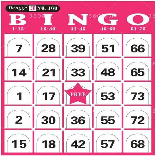 包邮冰果宾果BINGO游戏卡片婚礼抽奖60张/包可扩充540张不重复
