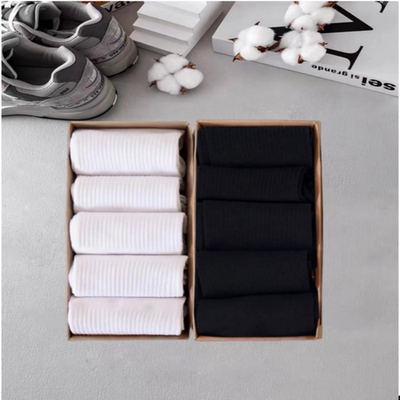 男女纯棉百搭运动休闲中筒袜子